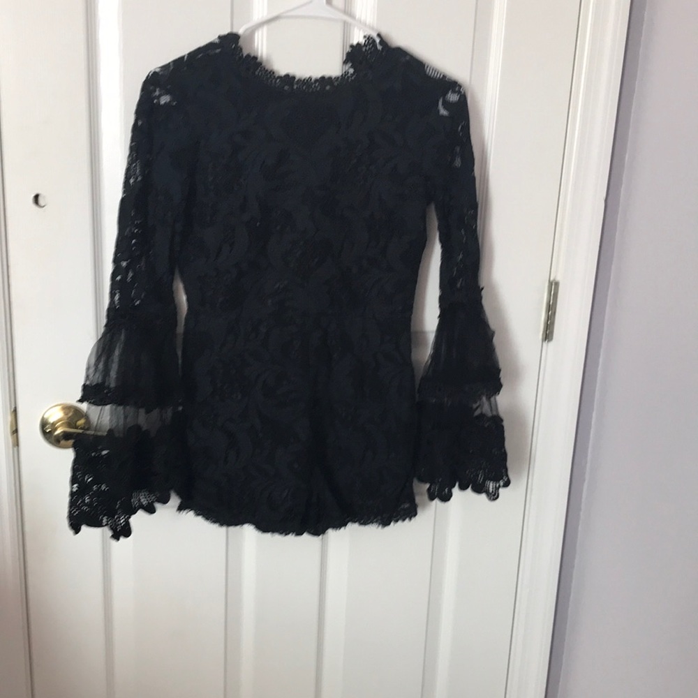 Black Lace Romper